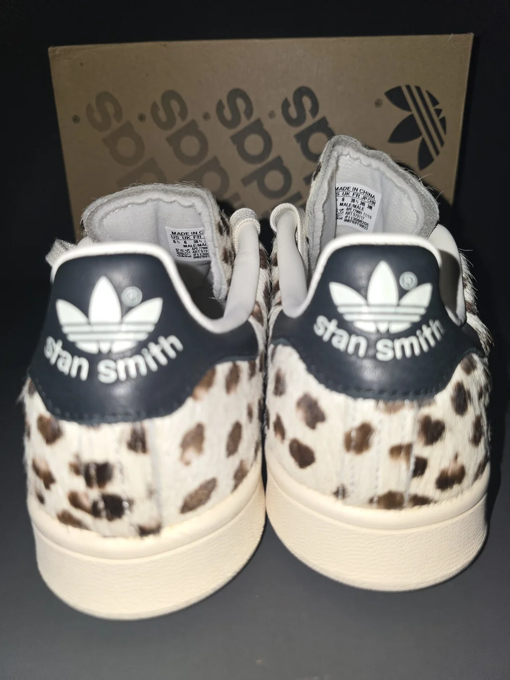 RARE!Adidas Stan Smith Pony Hair Leopard Sneakers | Men's 6.5 Fits 8 Womens! NEW